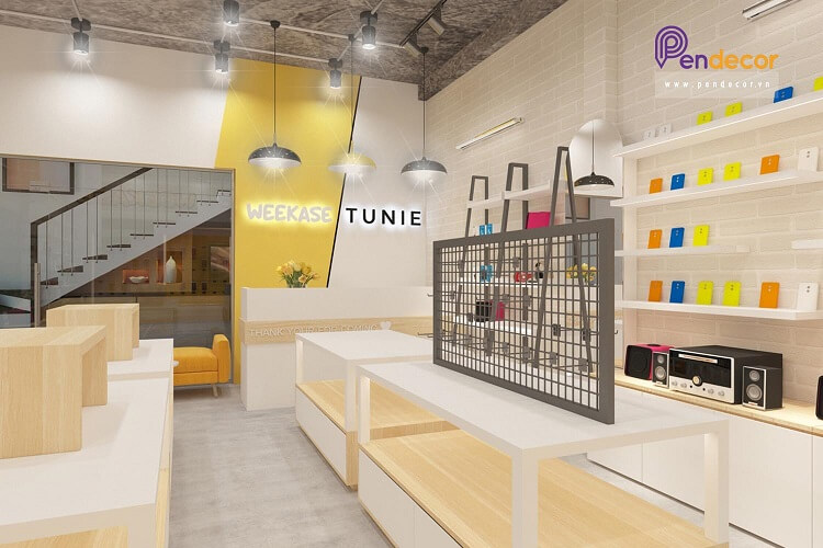 Quầy trưng bày phụ kiện điện thoại phải thật hợp lí và bắt mắt