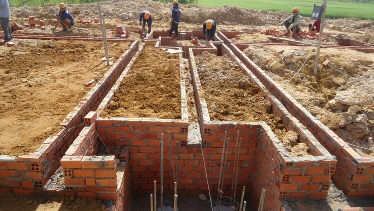 Công đoạn xây thô nhà dân dụng