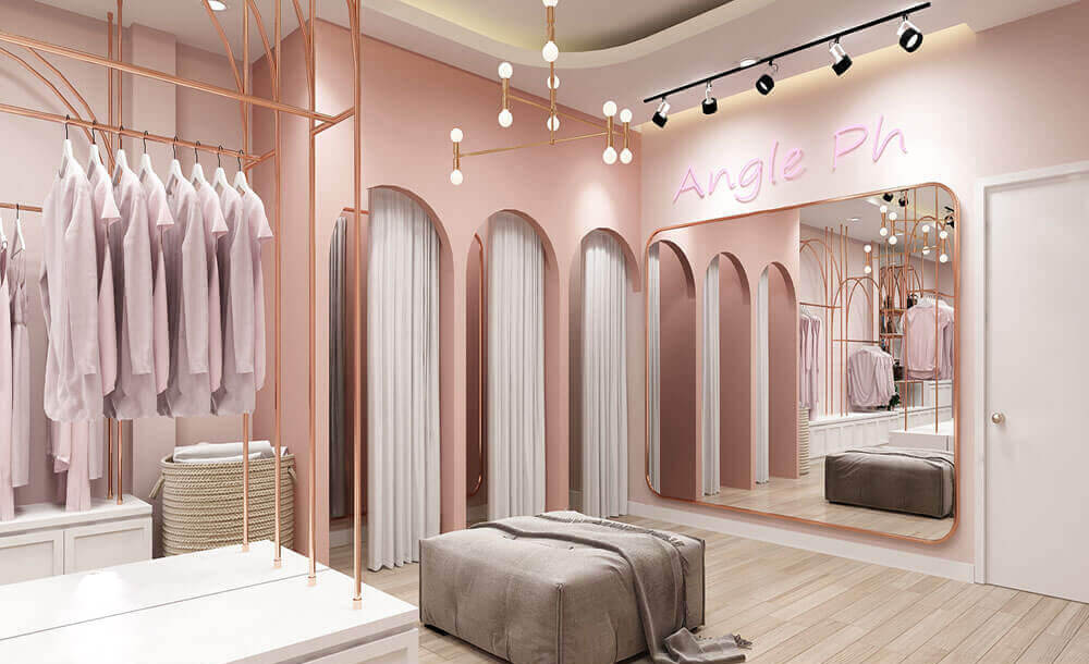 Nên chú trọng thiết kế phòng thay đồ để đem lại sự thoải mái nhất cho khách hàng