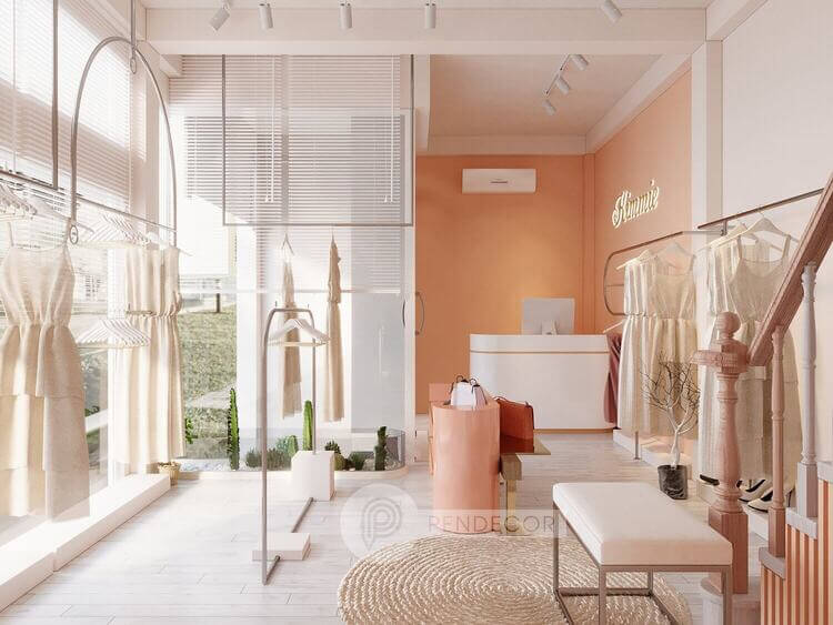 Một vài mẫu thiết kế nội thất shop thời trang đẹp, hợp xu hướng