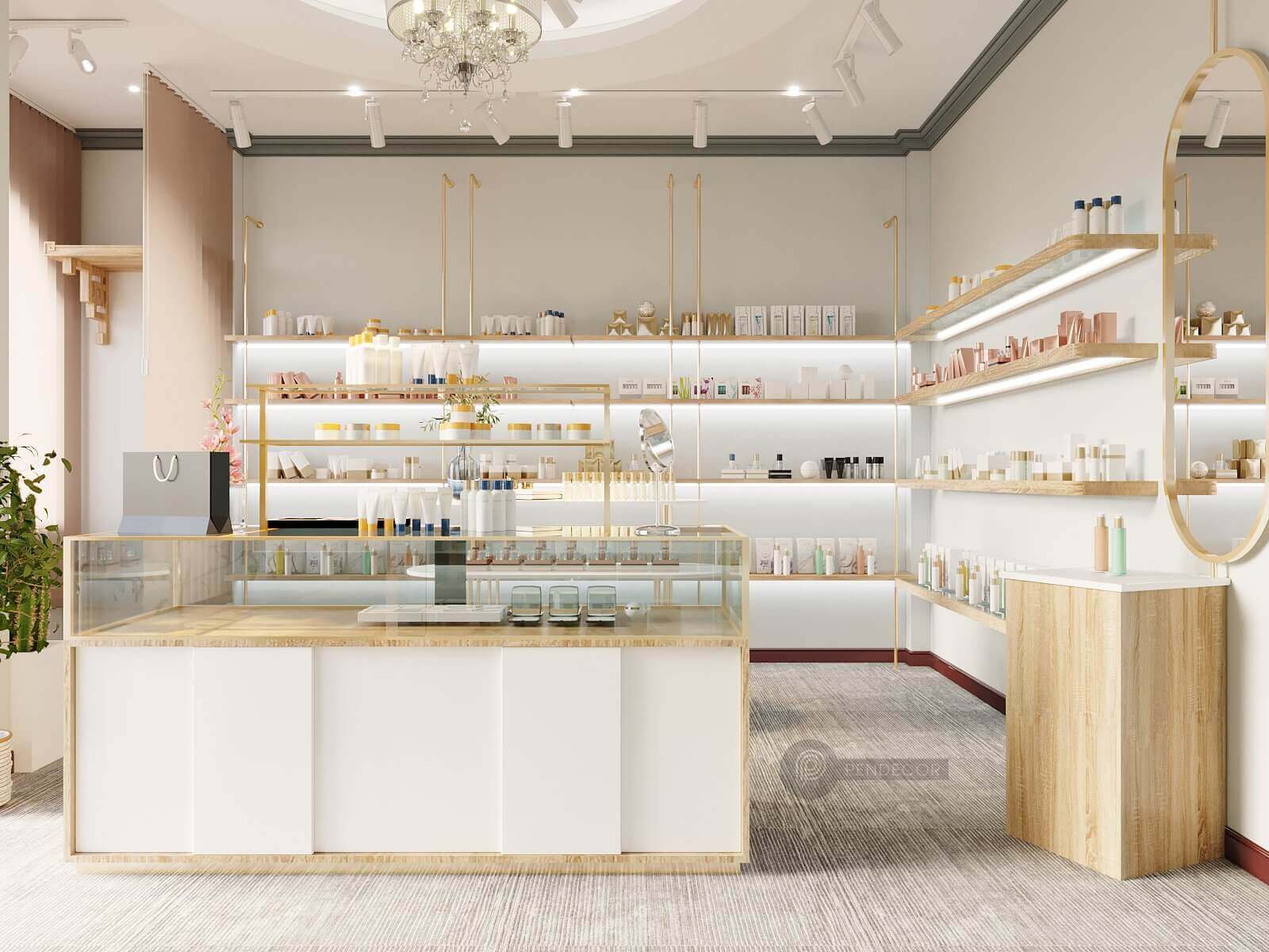 Trang trí cửa hàng bán mỹ phẩm chiếm vai trò quan trọng trong chiến lược quảng bá marketing