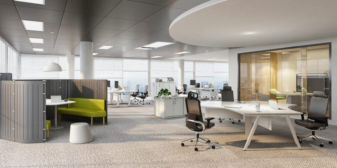 Hệ thống ánh sáng chiếm vai trò quan trọng khi thiết kế văn phòng cho thuê