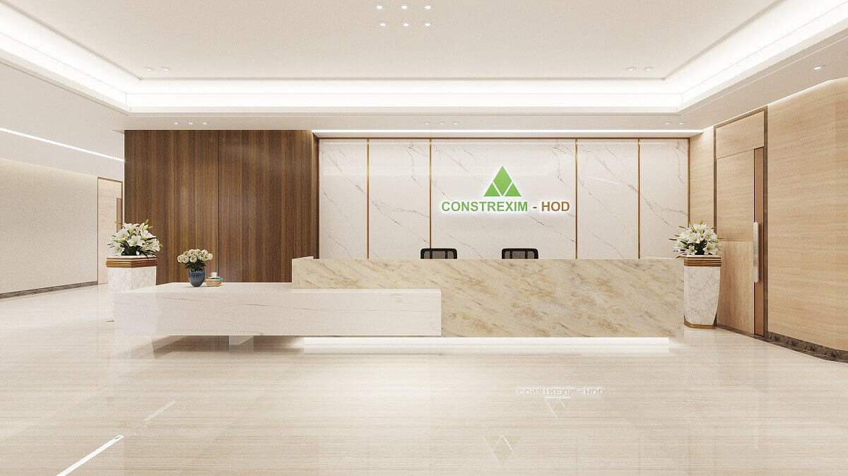 Top 20+ mẫu thiết kế quầy lễ tân văn phòng đẹp, ấn tượng