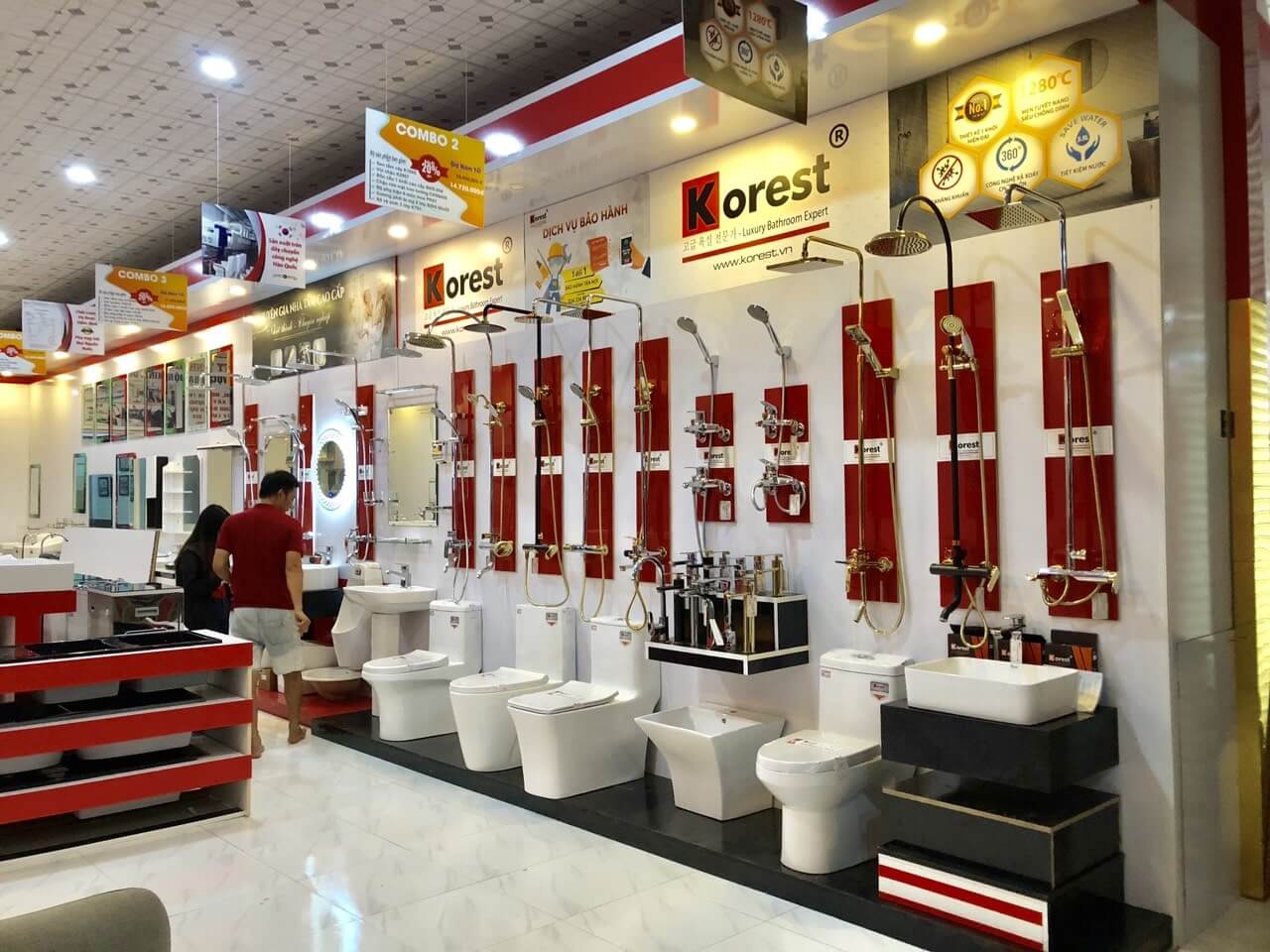 Thiết kế cửa hàng điện nước tối giản