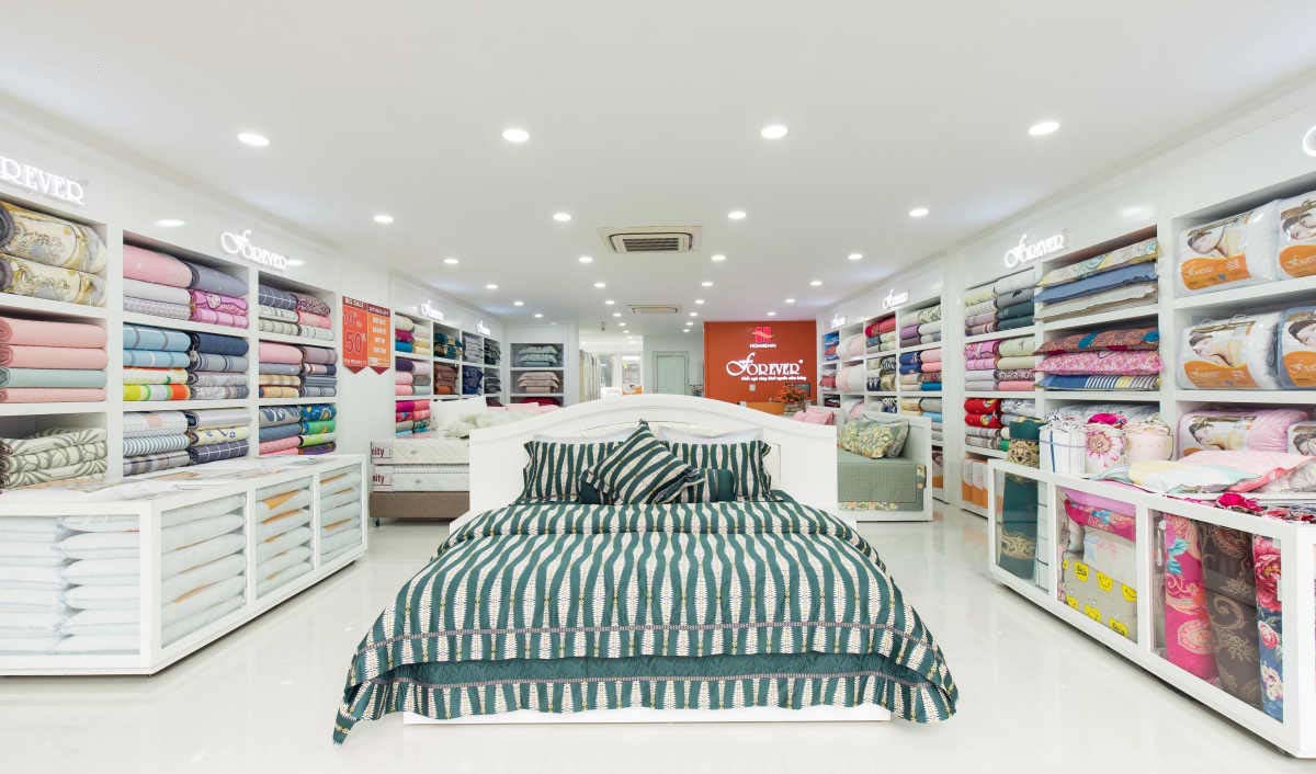 Mẫu cửa hàng chăn ga gối đệm đẹp