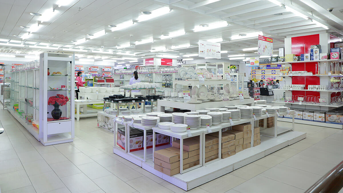 Thiết kế cửa hàng đồ gia dụng kiểu siêu thị mini