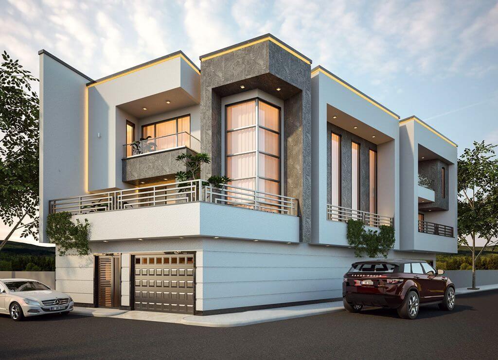 Thiết kế biệt thự 2 mặt tiền phong cách hiện đại, không gian mở