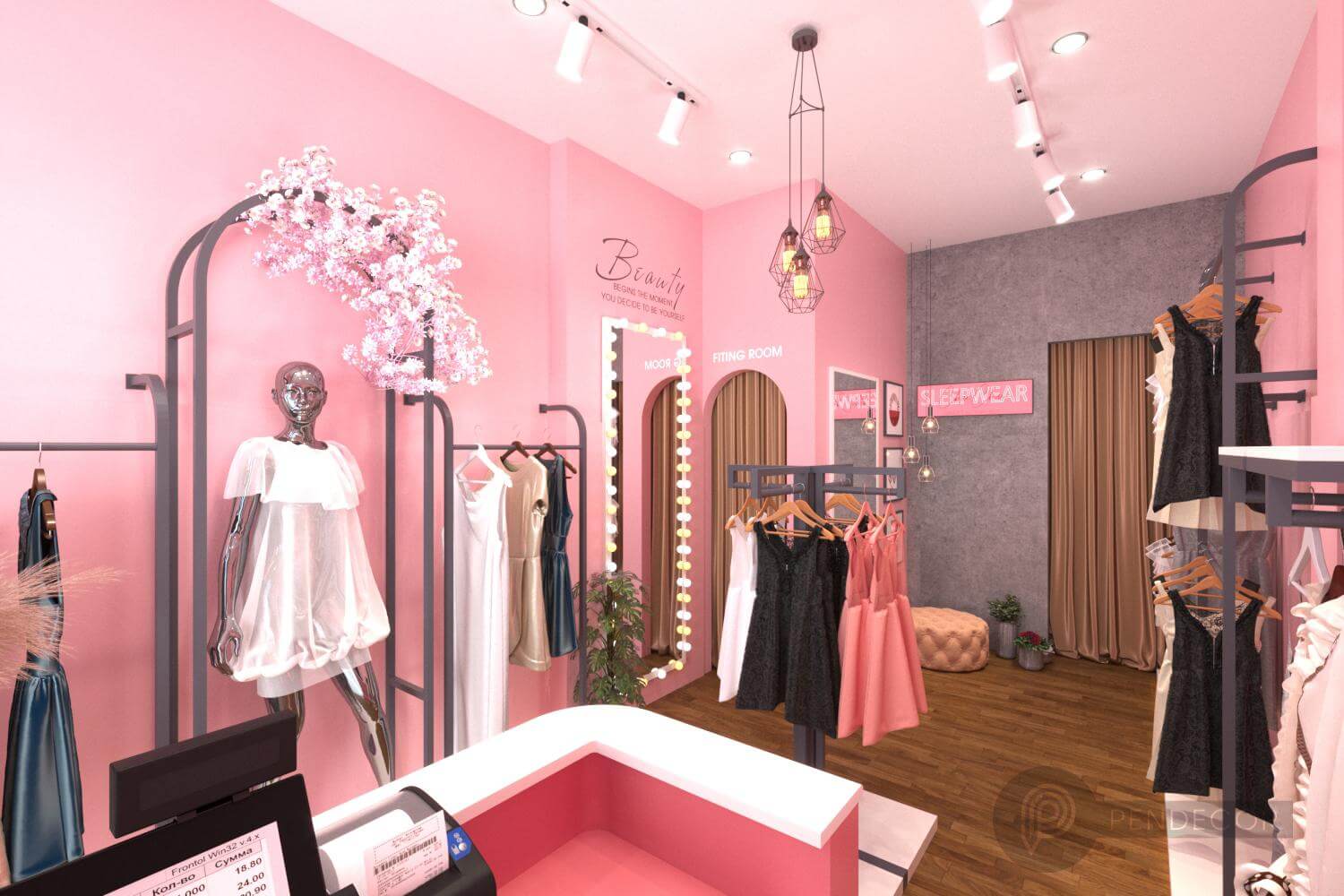 thiết kế shop đồ lót Pendecor