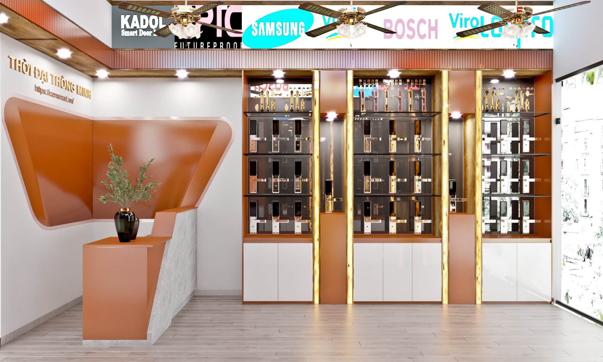 mẫu thiết kế cửa hàng khóa thẩm mỹ, thông minh, ấn tượng không nên bỏ qua