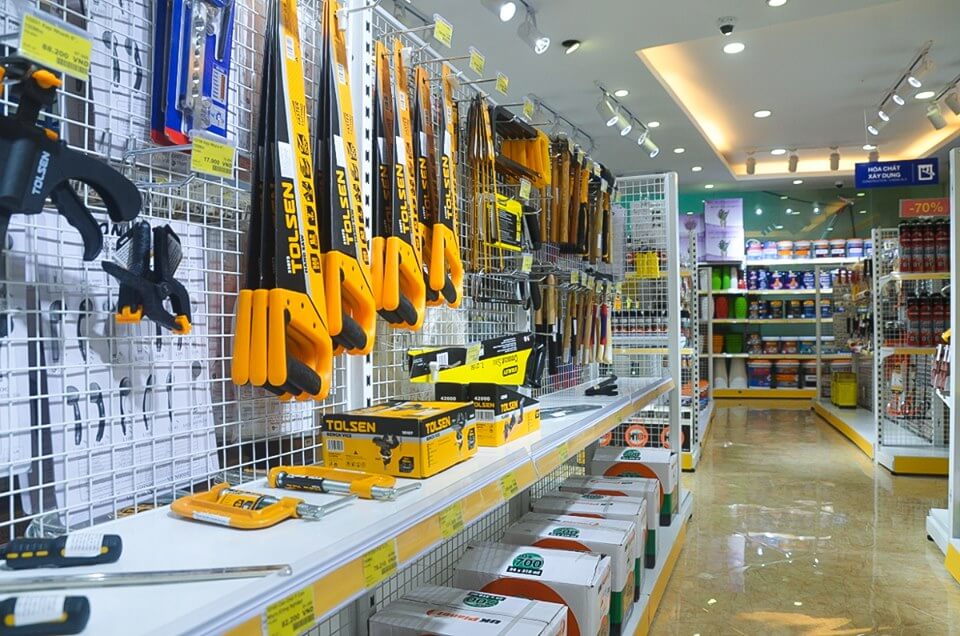 Tiêu chuẩn thiết kế cửa hàng kim khí