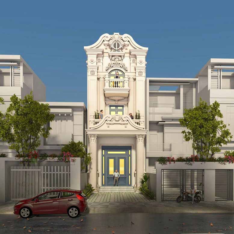 mẫu thiết kế mặt tiền nhà 3m đẹp, ấn tượng không thể bỏ qua