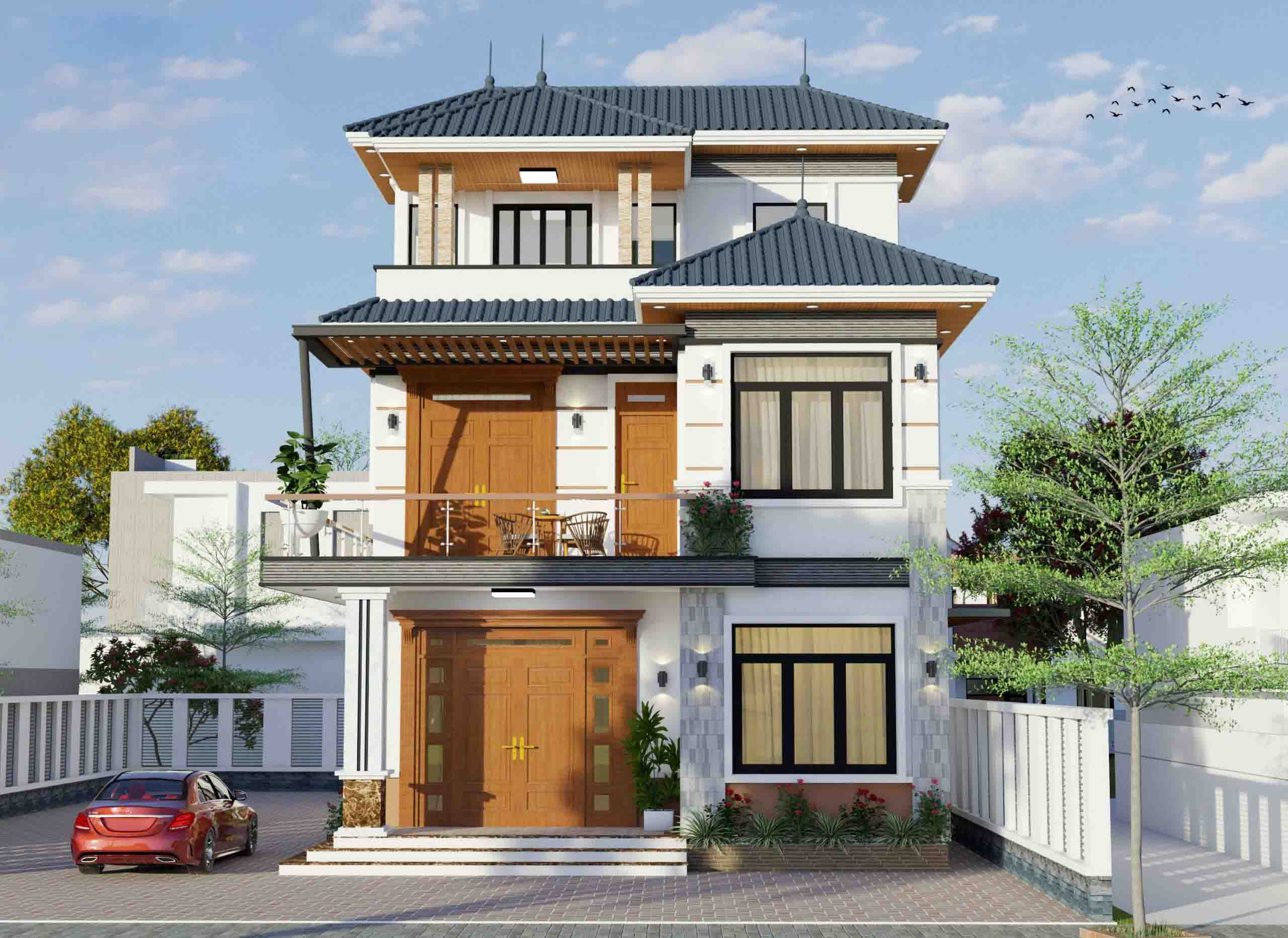 16+ mẫu mặt tiền nhà 3 tầng thu hút, không nên bỏ lỡ