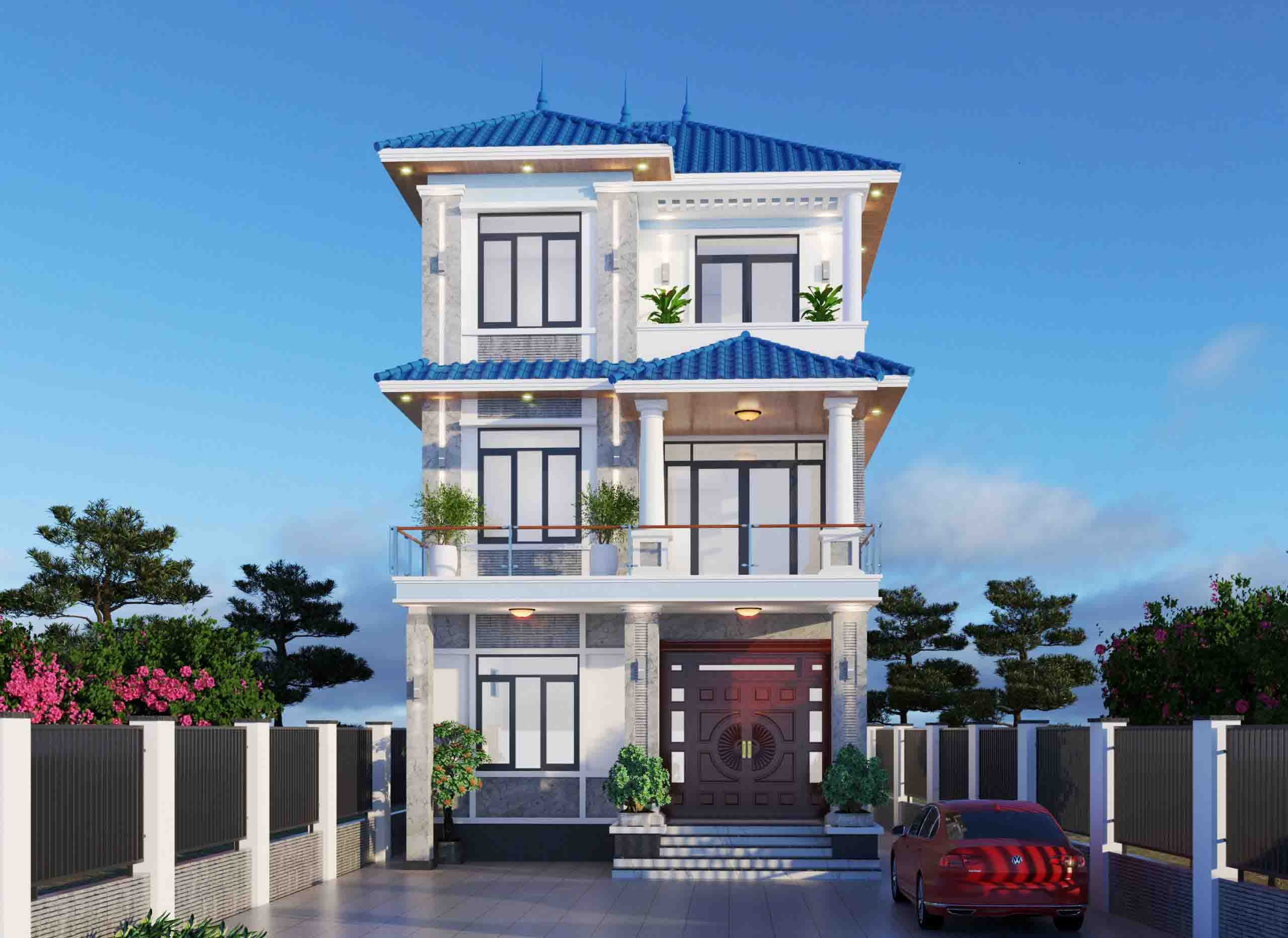 16+ mẫu mặt tiền nhà 3 tầng thu hút, không nên bỏ lỡ