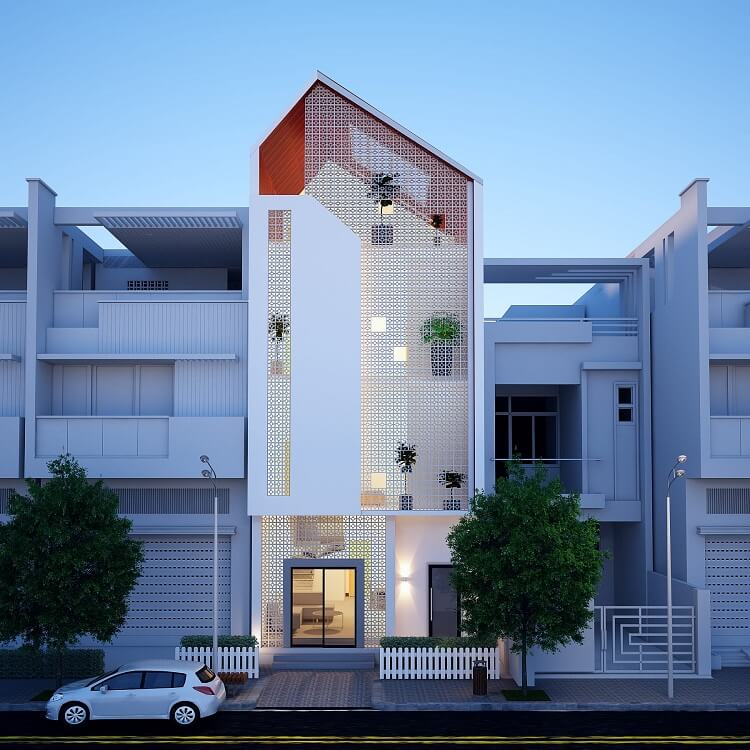 03 lưu ý khi thiết kế mặt tiền nhà 4 tầng