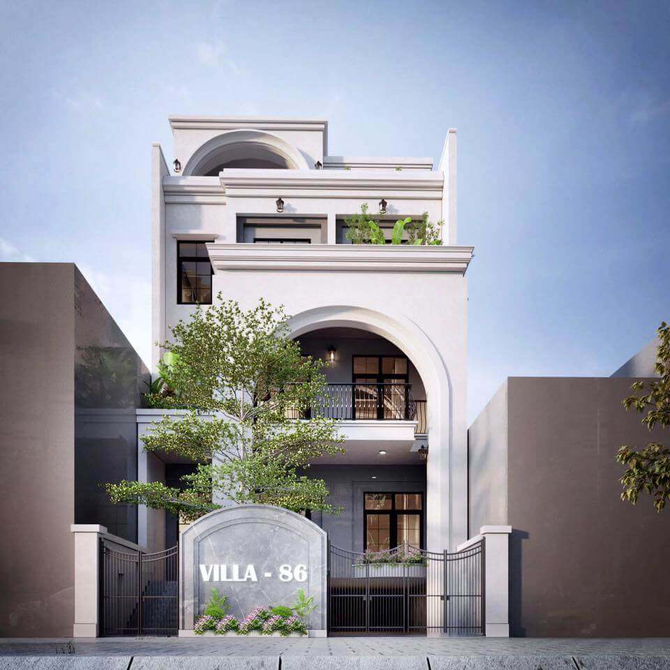 Thiết kế mặt tiền nhà ở tối giản, tinh tế