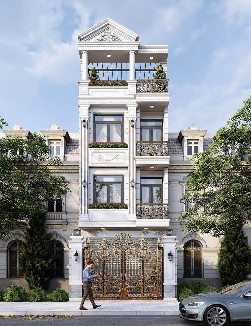 11+ mẫu mặt tiền nhà 4 tầng đẹp, thu hút, không nên bỏ lỡ