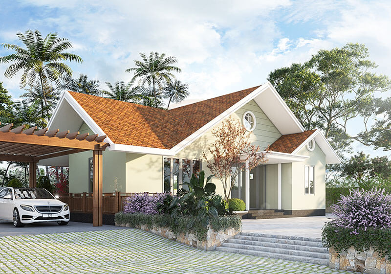 mẫu mặt tiền nhà 1 tầng đẹp không thể rời mắt