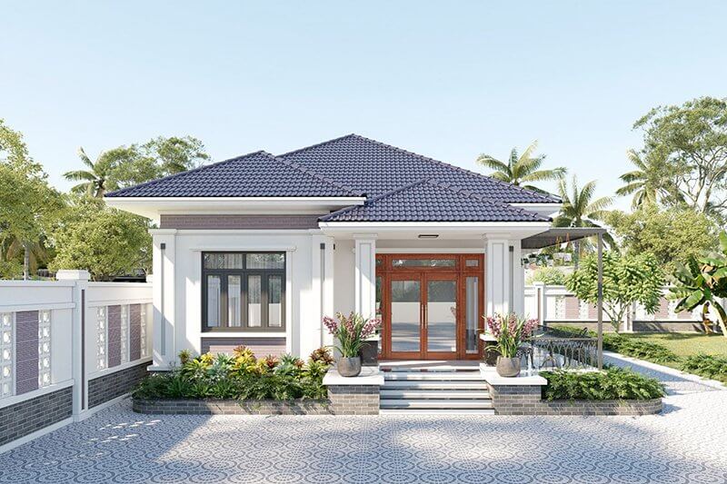 mẫu mặt tiền nhà 1 tầng đẹp không thể rời mắt