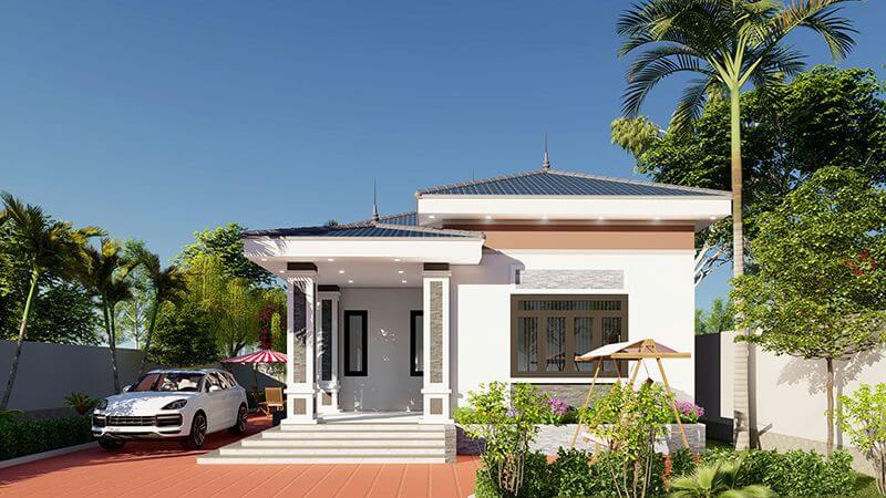 mẫu mặt tiền nhà 1 tầng đẹp không thể rời mắt