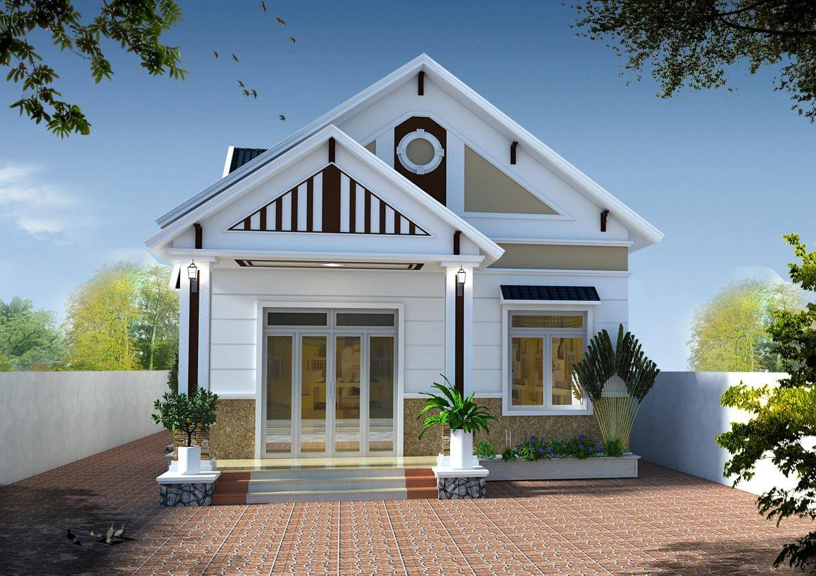 mẫu mặt tiền nhà 1 tầng đẹp không thể rời mắt