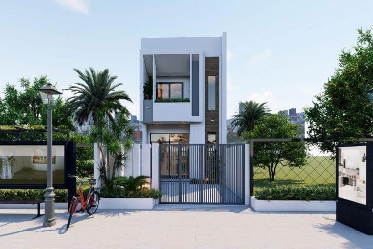 mẫu mặt tiền nhà 2 tầng 4m đẹp, không nên bỏ lỡ