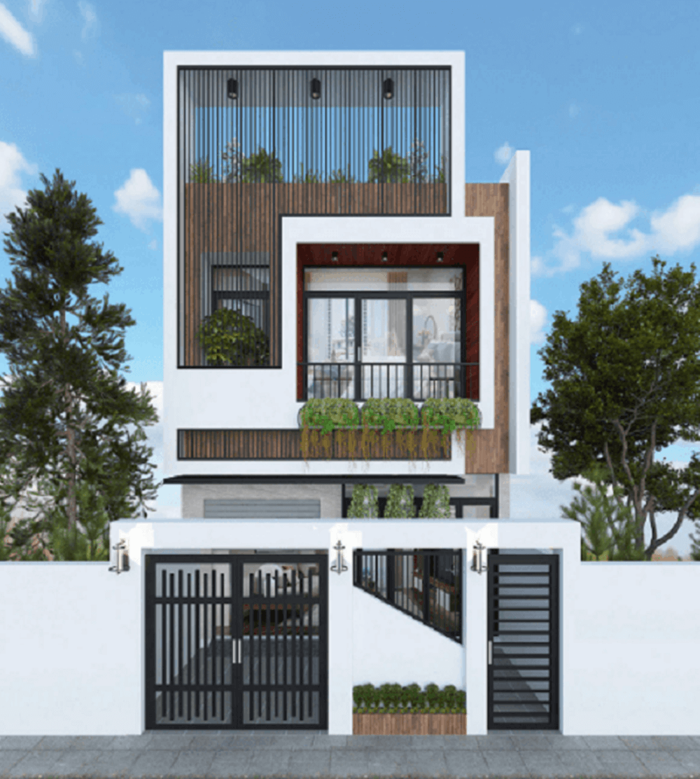 03 yếu tố cần đảm bảo khi thiết kế mặt tiền nhà 2 tầng 5m