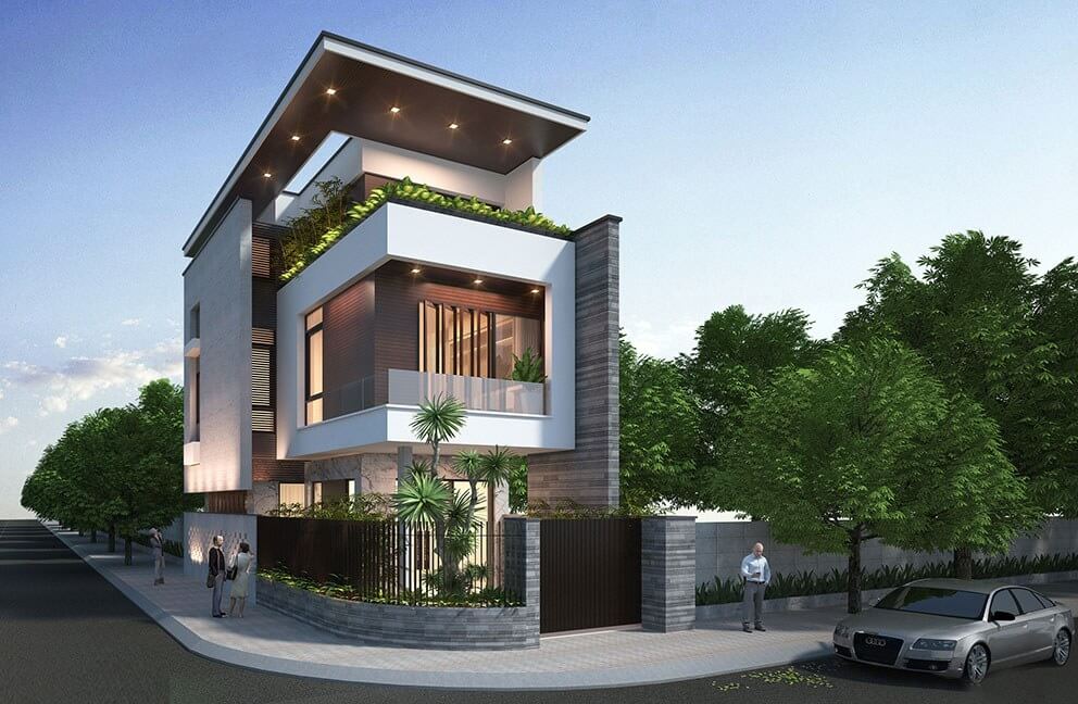 mẫu thiết kế mặt tiền nhà 2 tầng 6m dành cho bạn