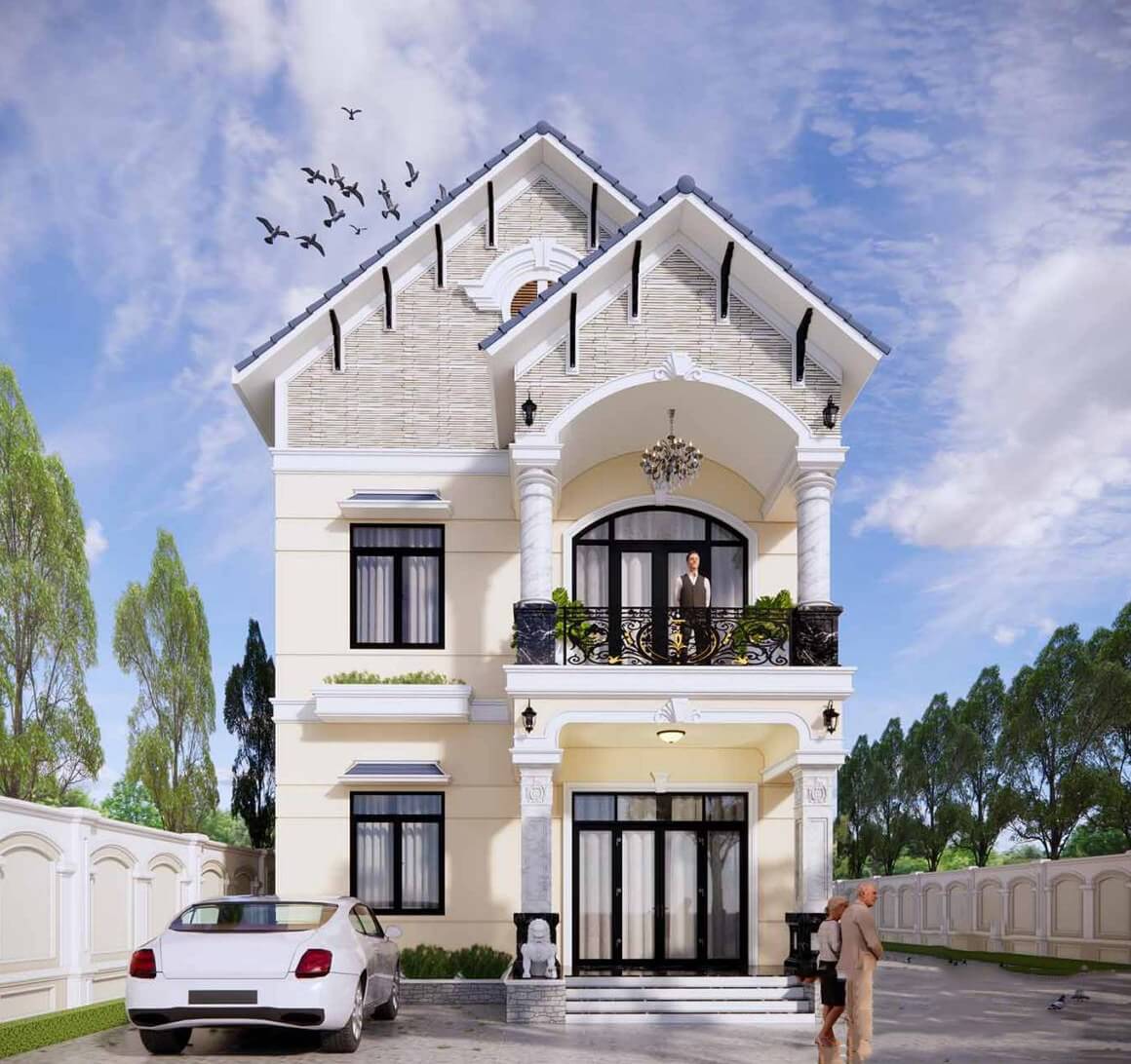 mẫu thiết kế mặt tiền nhà 2 tầng 6m dành cho bạn
