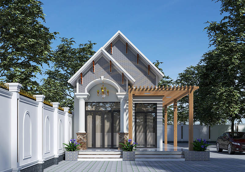 TOP 09+ mẫu mặt tiền nhà cấp 4 gác lửng đình đám, không thể rời mắt