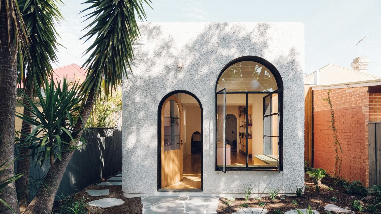 Mặt tiền nhà cấp 4 phong cách Địa Trung Hải