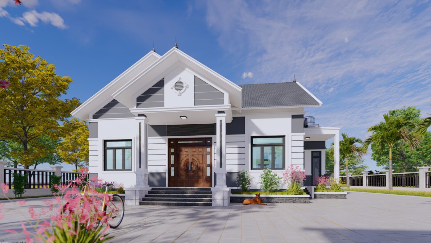 09+ mẫu mặt tiền nhà cấp 4 mái thái 2 mặt tiền ấn tượng dành cho bạn