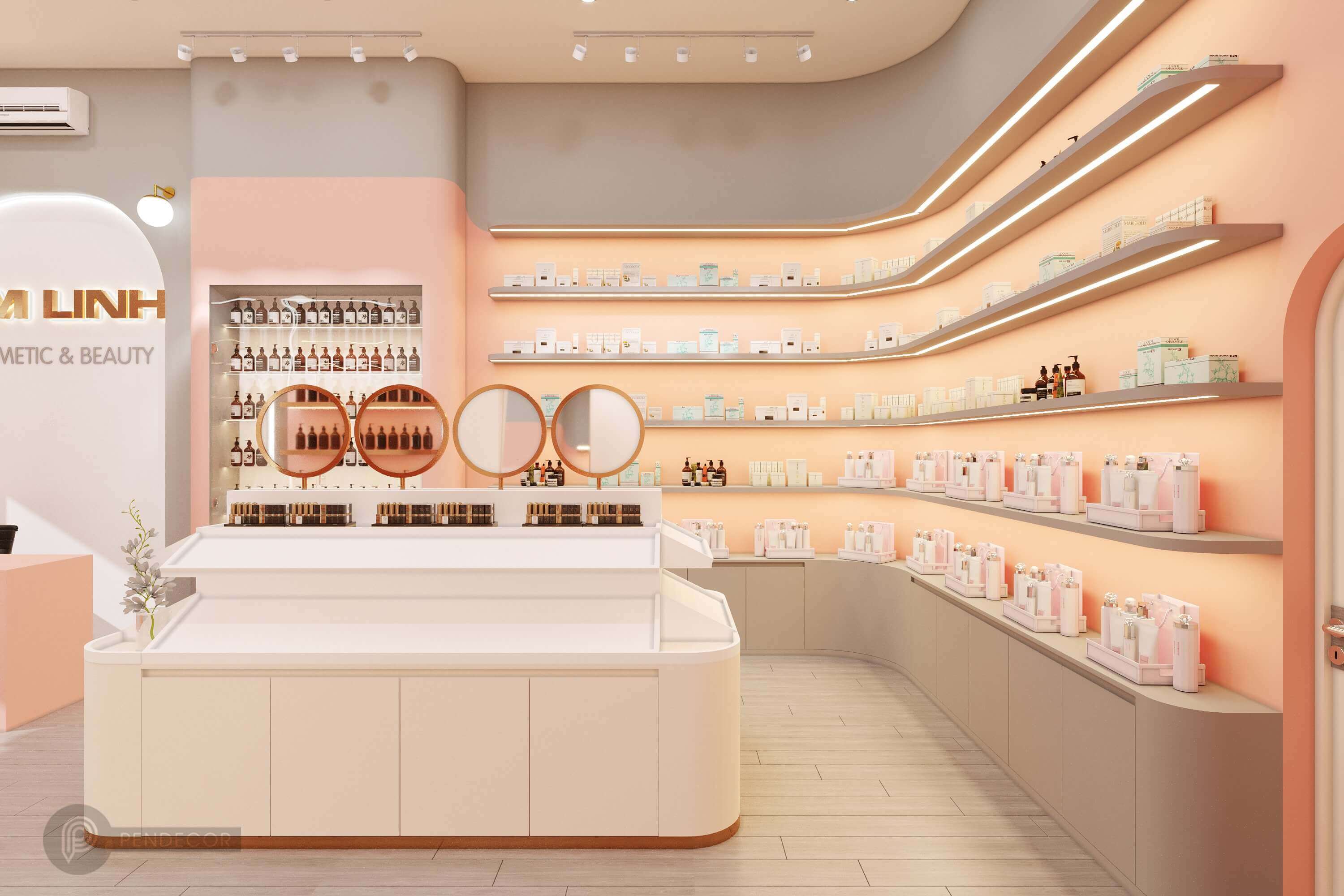 Chi phí thiết kế cửa hàng mỹ phẩm