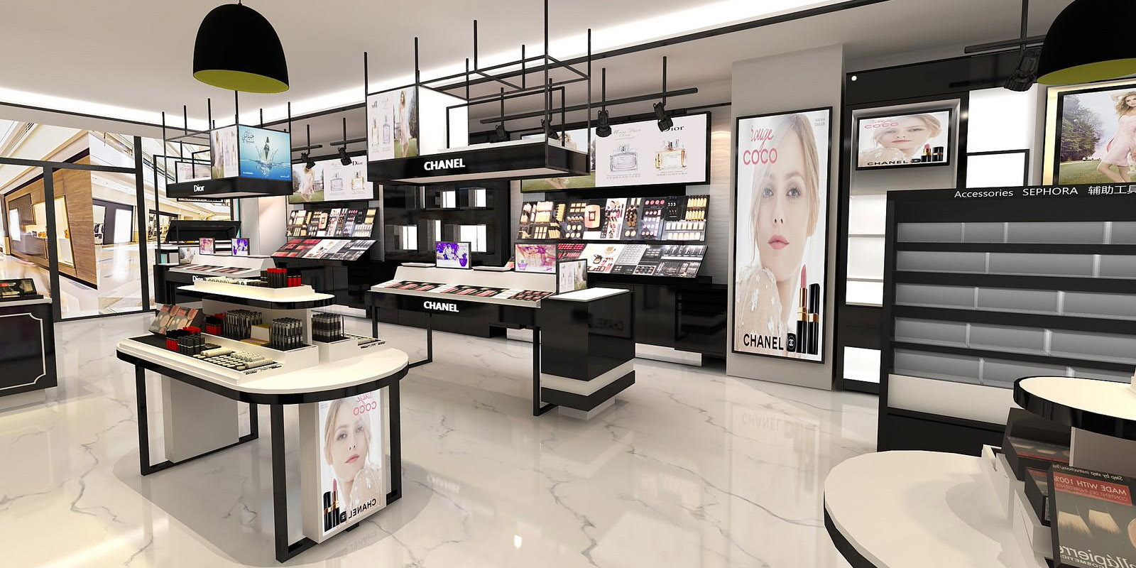 Lựa chọn địa điểm kinh doanh, thiết kế - thi công shop mỹ phẩm