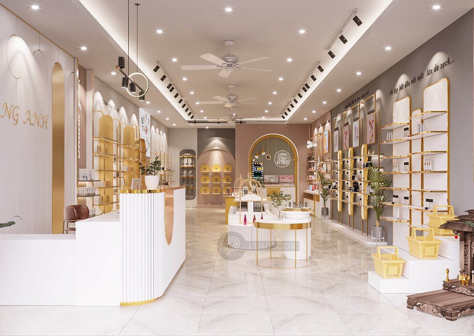 15+ mẫu thiết kế showroom mỹ phẩm đẹp mê mẩn không thể rời mắt