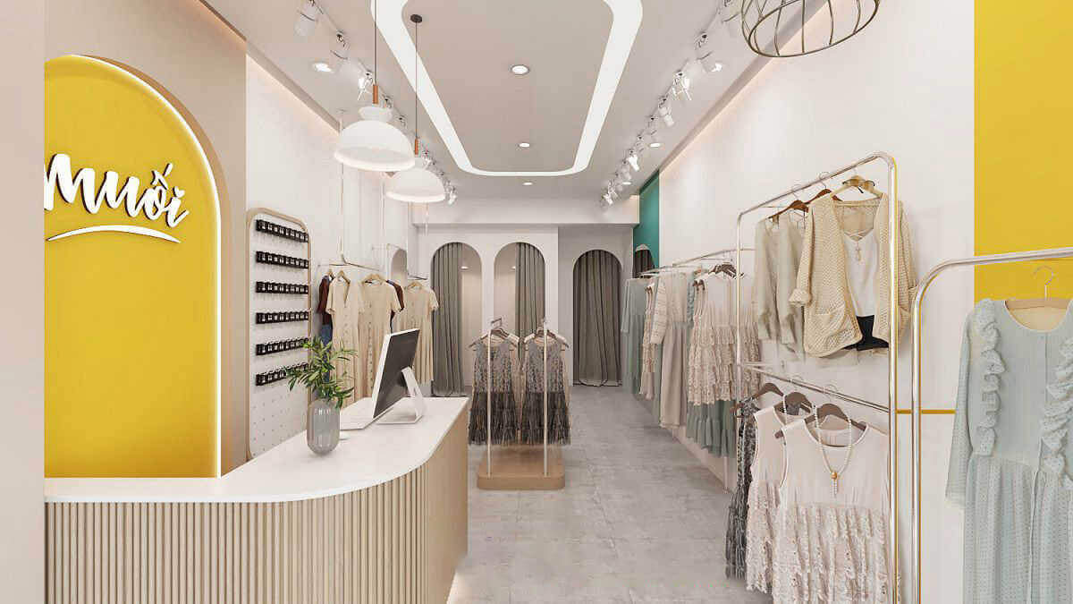 11+ mẫu thiết kế shop quần áo nữ nhỏ đẹp ấn tượng, không thể rời mắt 2