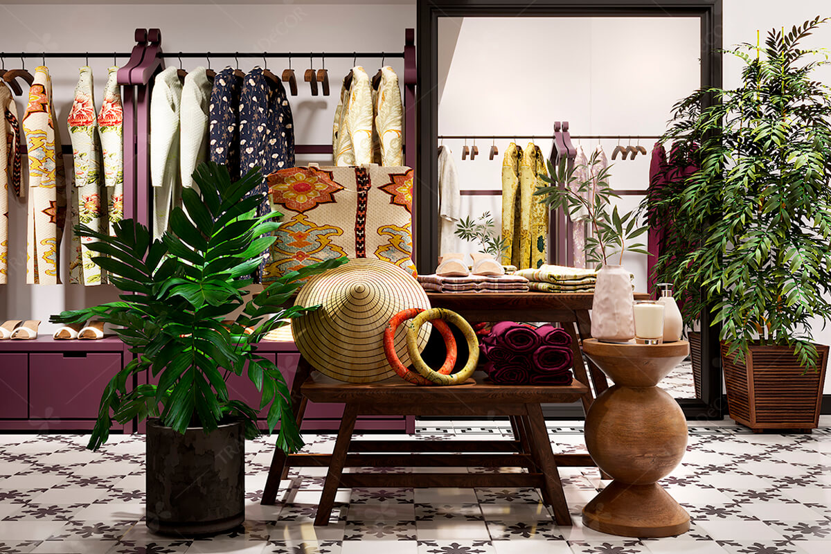 trang trí cửa hàng quần áo theo phong cách vintage - 9