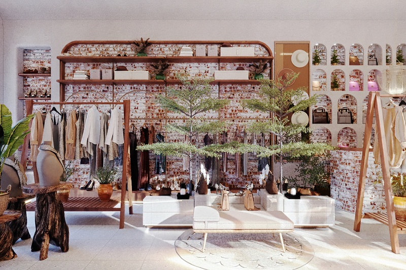 trang trí cửa hàng quần áo theo phong cách vintage - 11