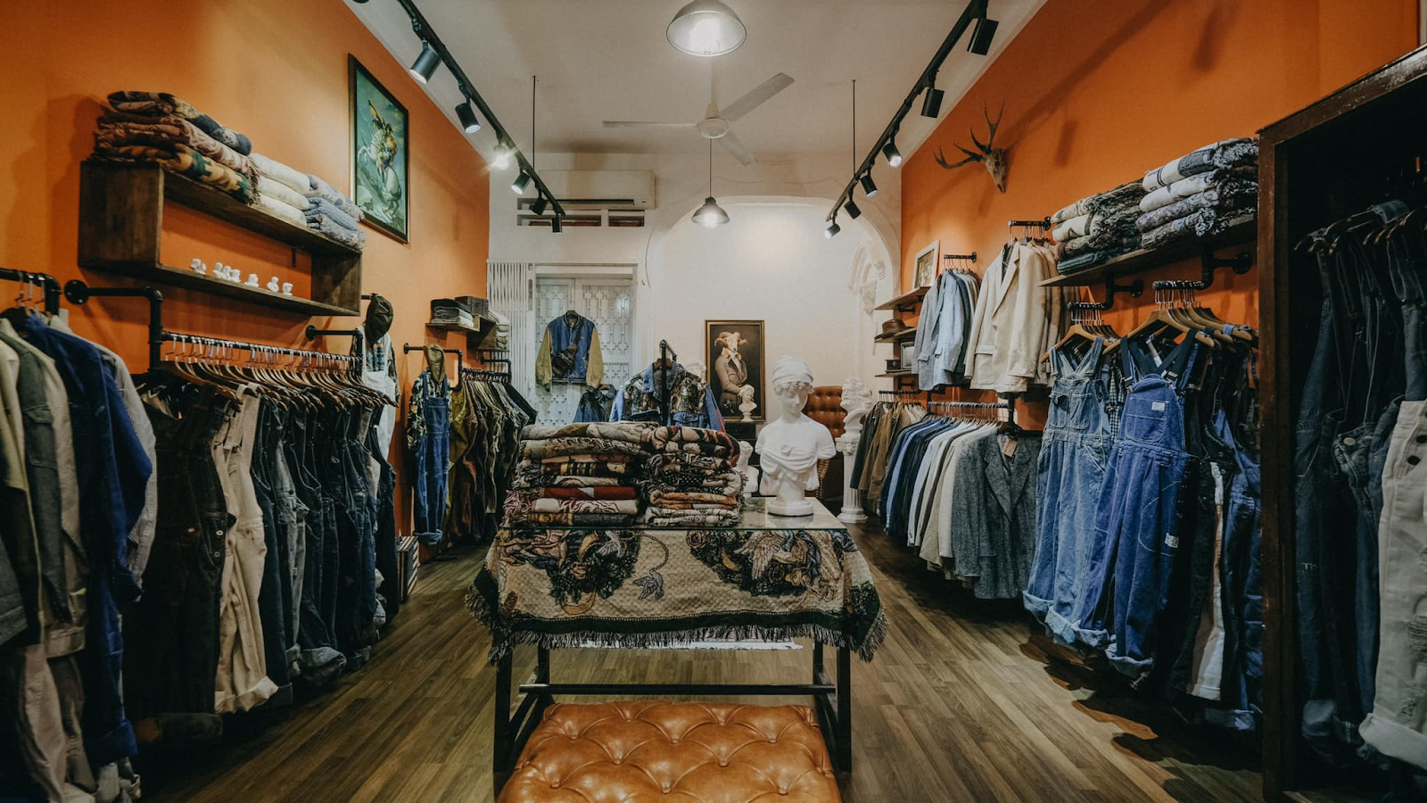 trang trí cửa hàng quần áo theo phong cách vintage - 2