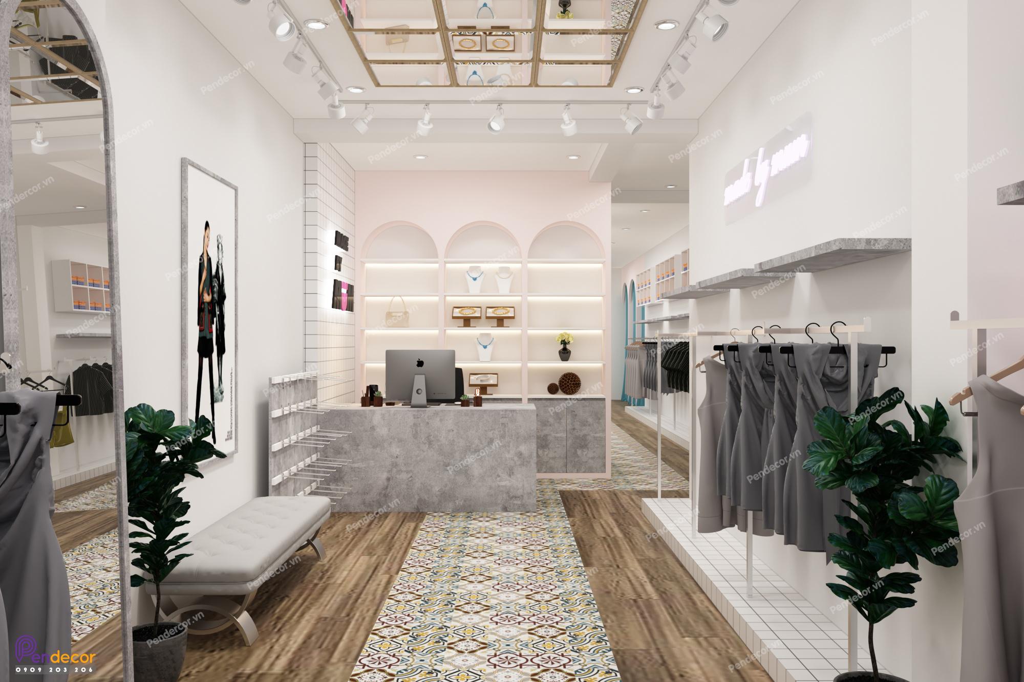 Thiết kế và thi công shop quần áo Pendecor