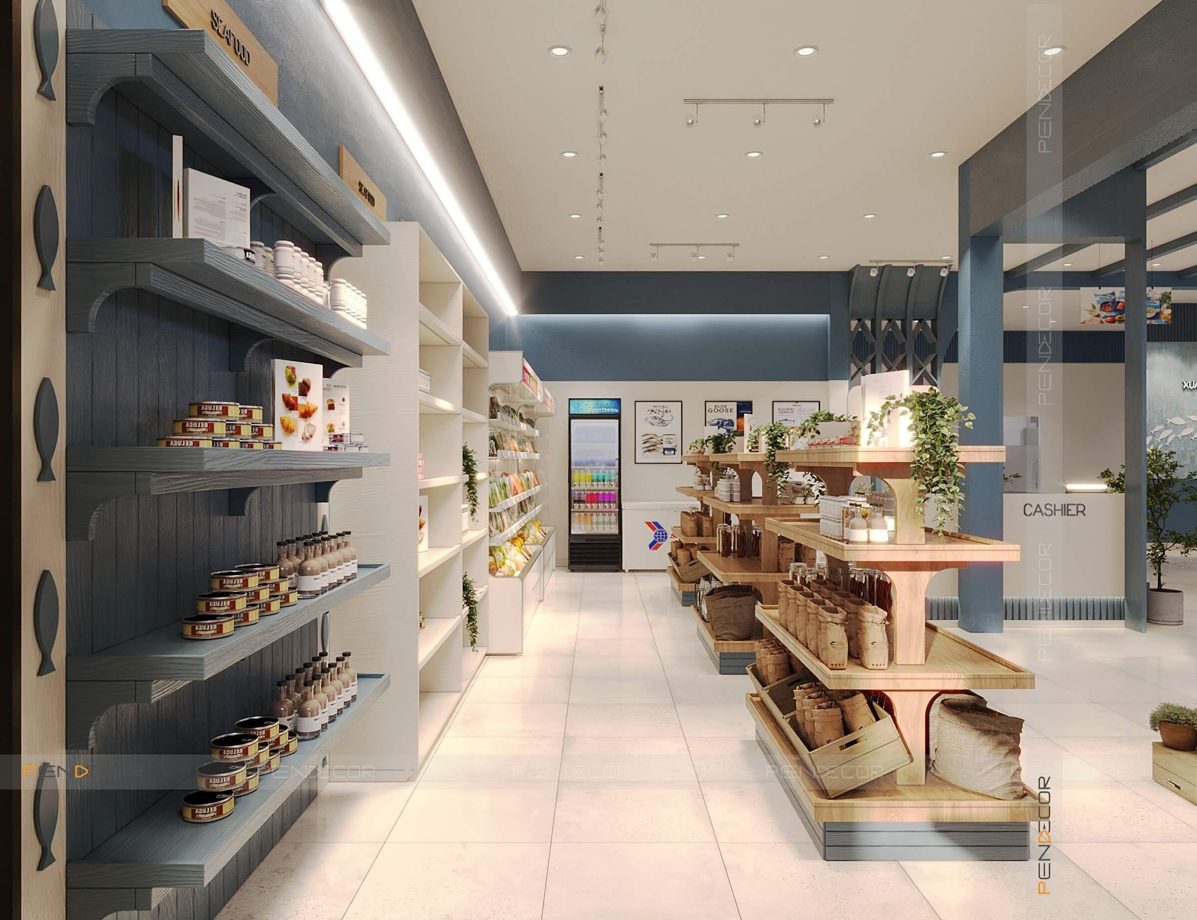 Thiết Kế Nhà Hàng Hải Sản Xuân Sơn (Trệt)