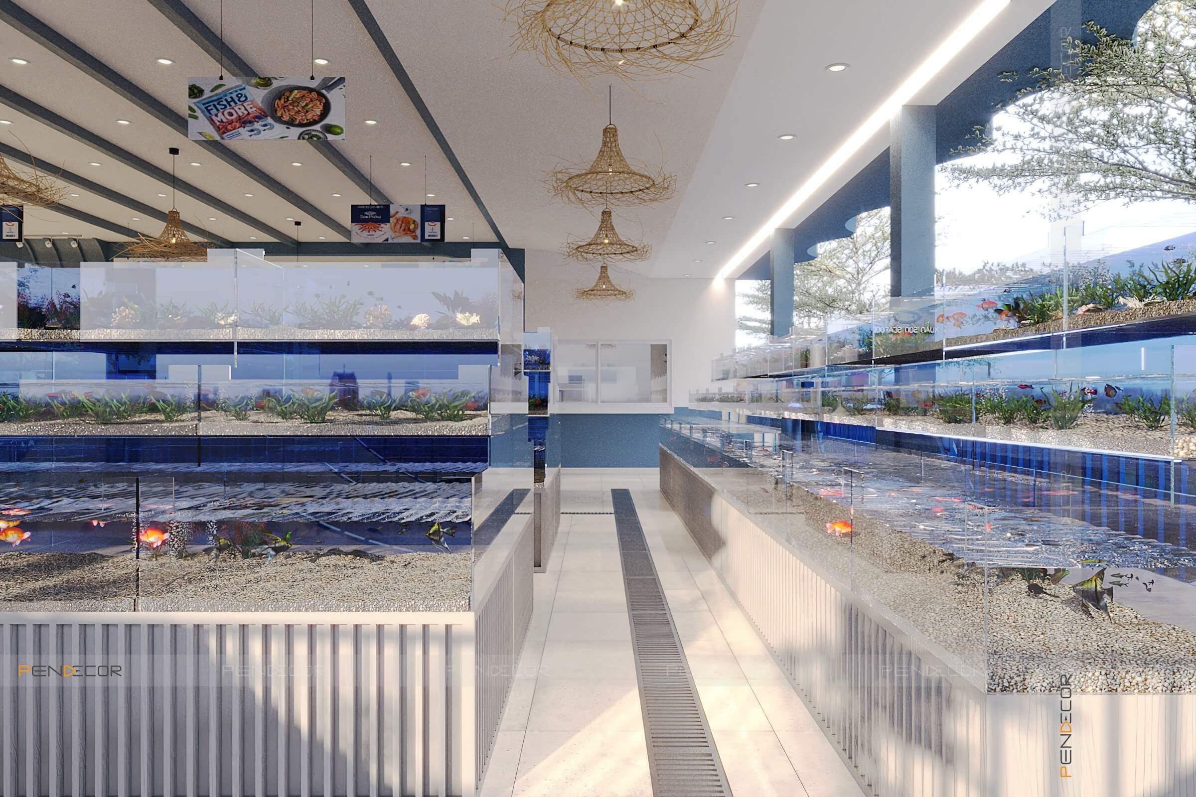 Thiết Kế Nhà Hàng Hải Sản Xuân Sơn (Trệt)