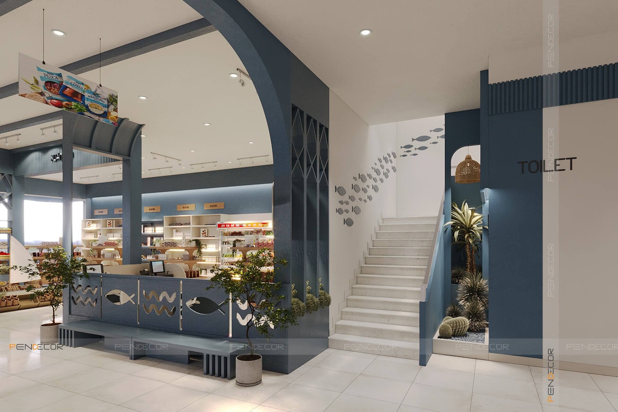 Thiết Kế Nhà Hàng Hải Sản Xuân Sơn (Trệt)