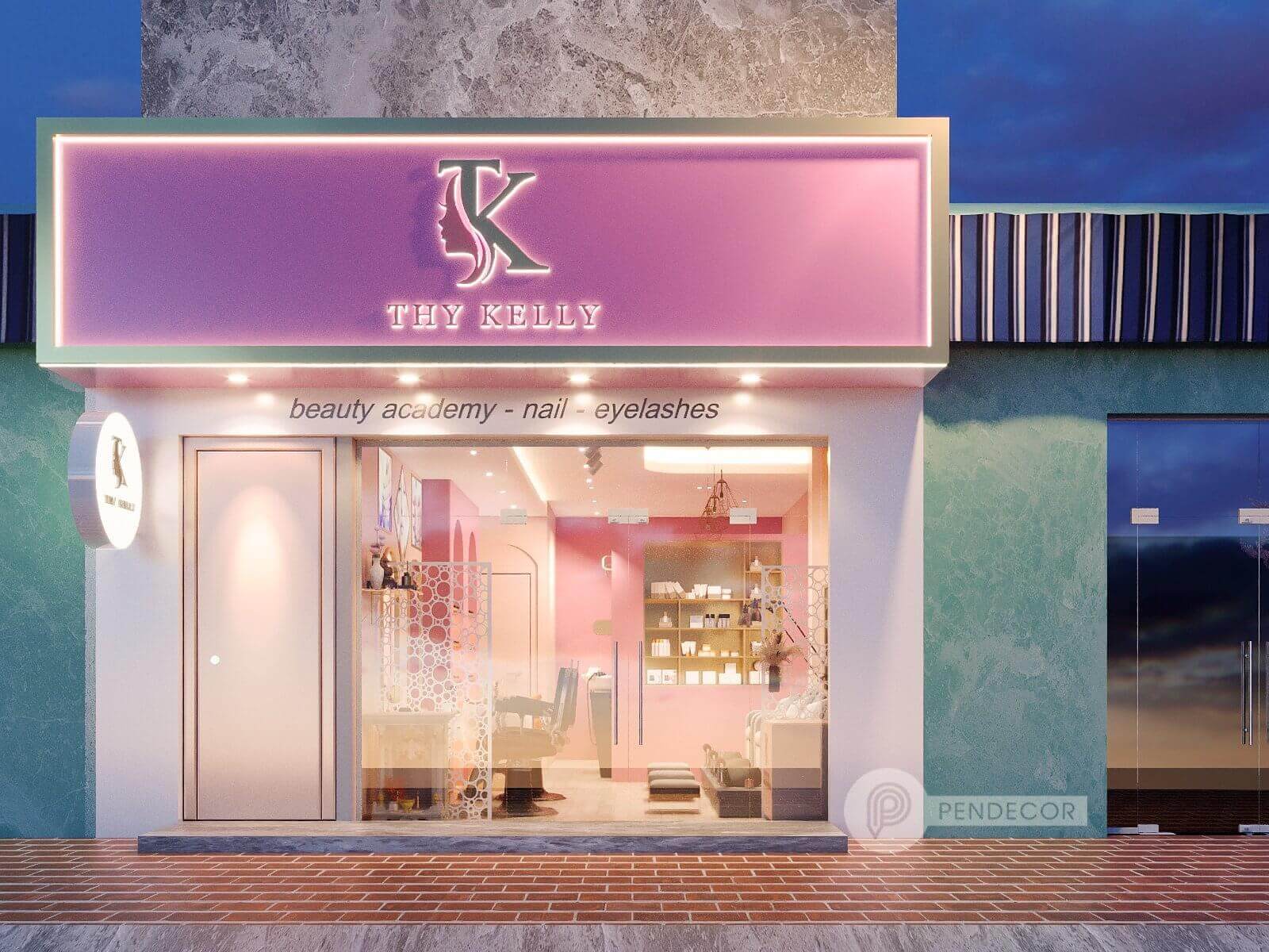 decor tiệm nail nhỏ xinh Pendecor