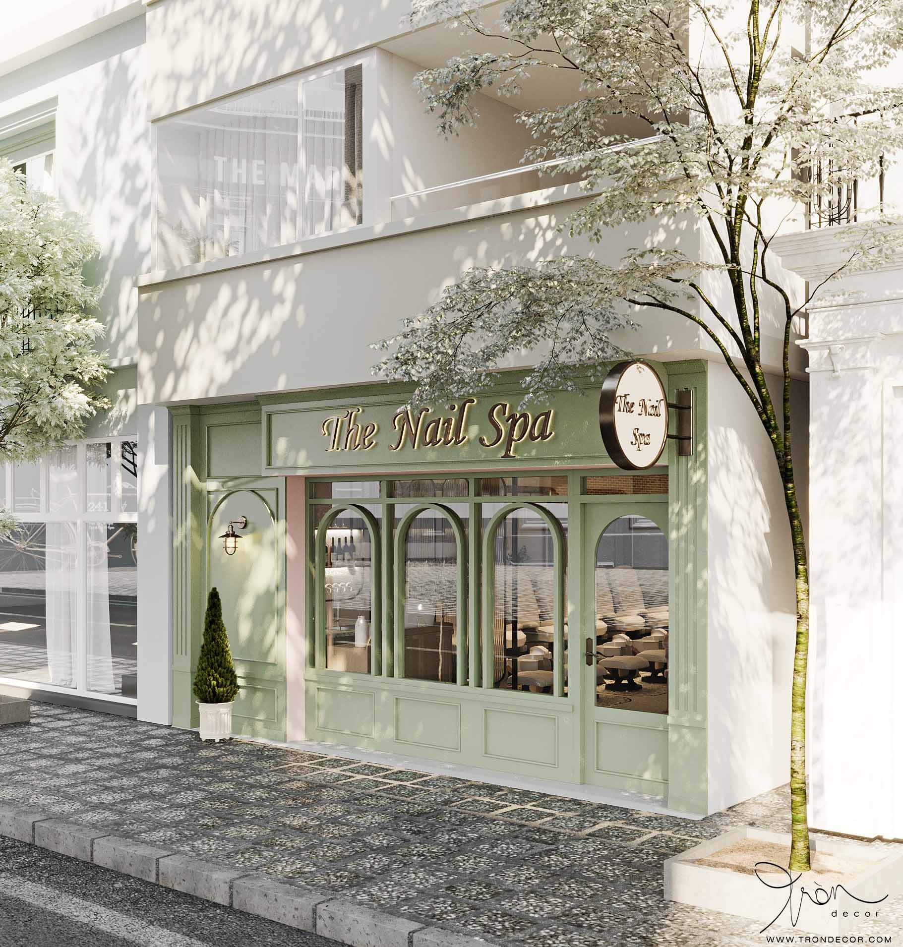 thiết kế tiệm tóc và nail Pendecor