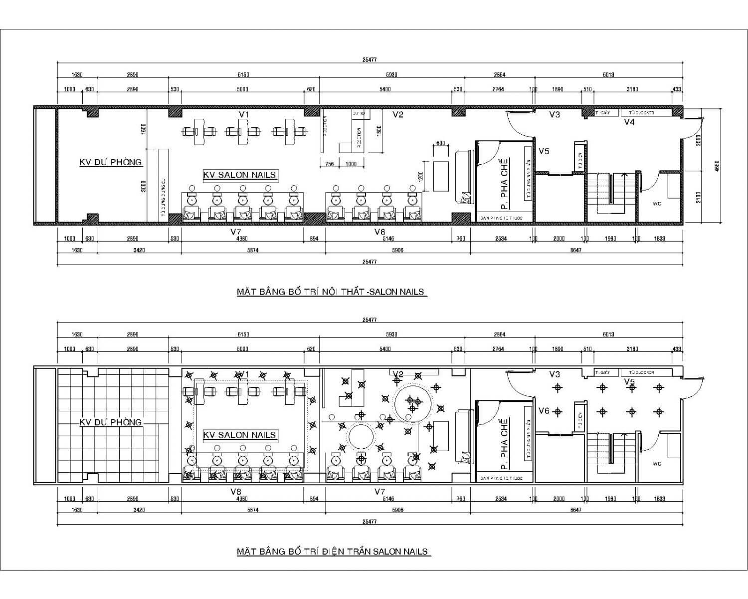 trang trí tiệm nail Pendecor