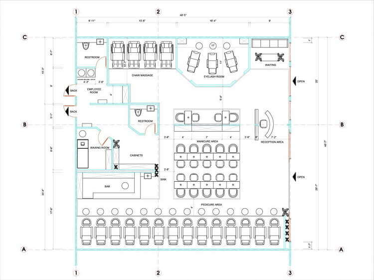 thiết kế tiệm nail nhỏ Pendecor
