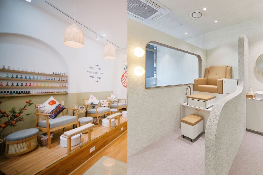 thiết kế tiệm nail nối mi nhỏ Pendecor