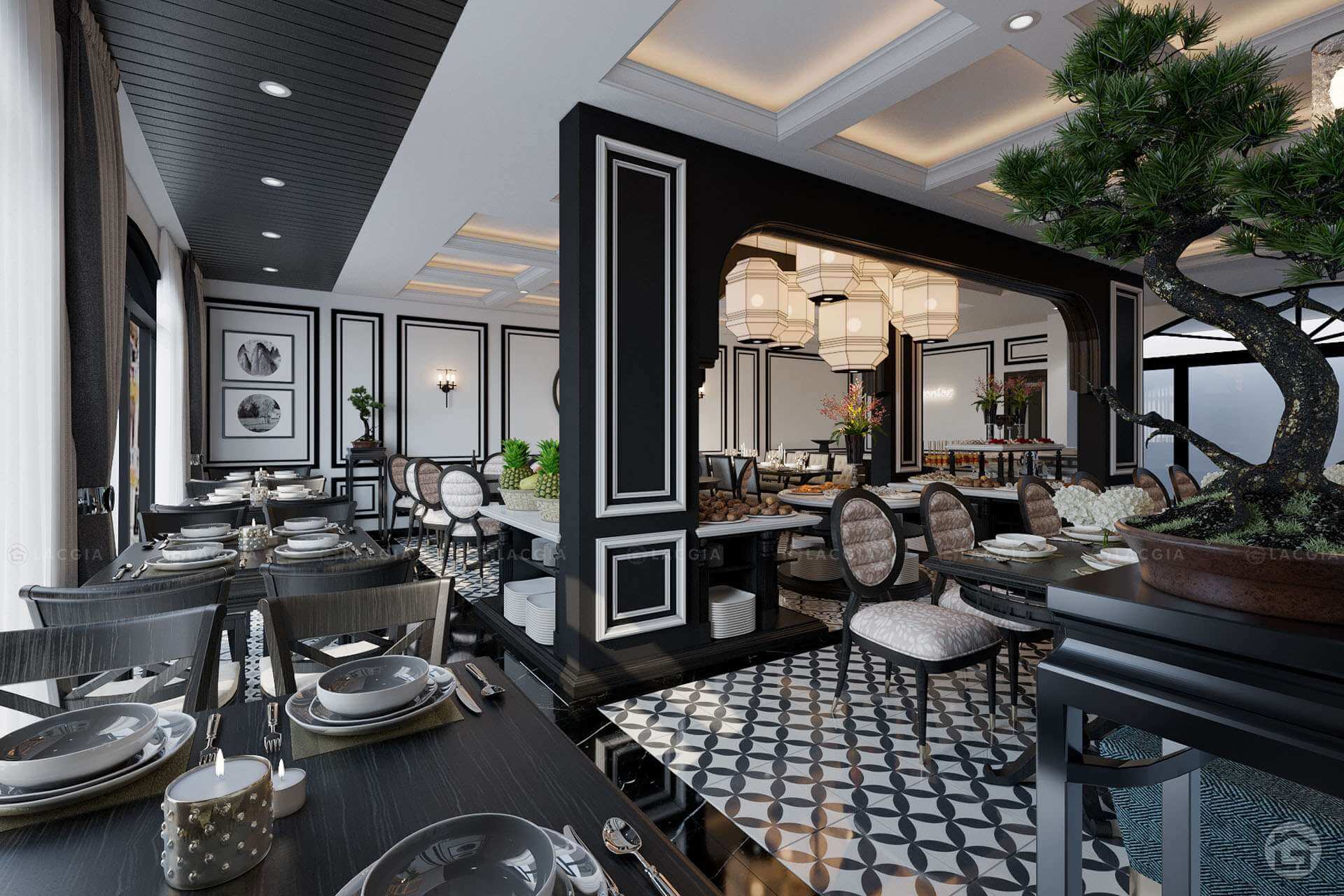 thi công nội thất nhà hàng Pendecor