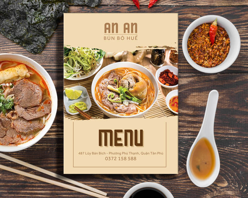mẫu thiết kế menu nhà hàng Pendecor