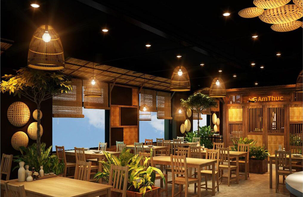 mẫu nhà hàng 2 tầng đẹp Pendecor